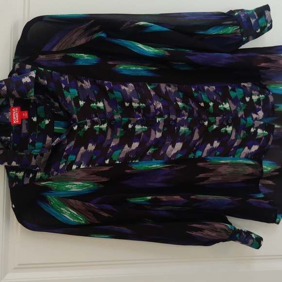 Kirna Zabete multi colored deco long sleeve blouse - Picture 1 of 4